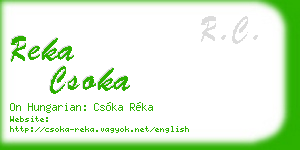reka csoka business card